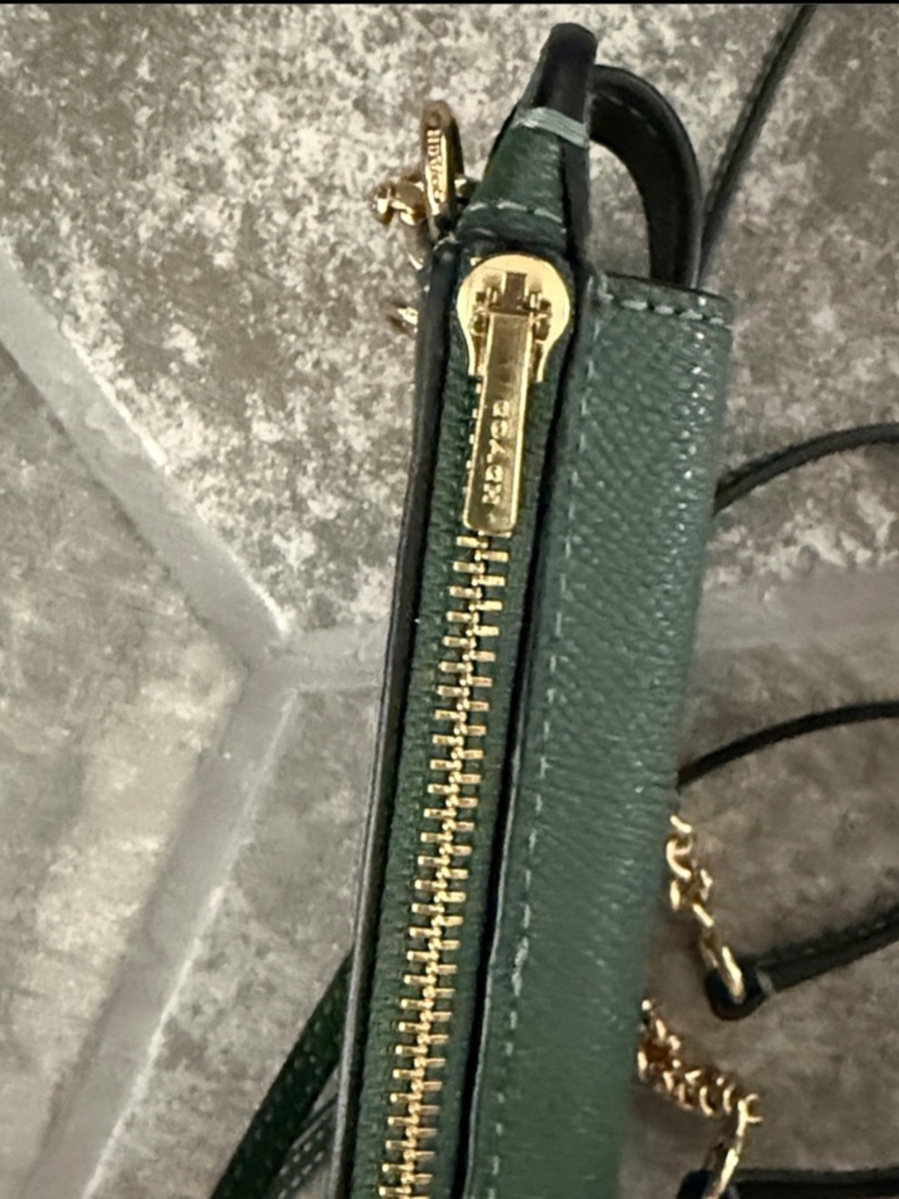 Coach North/South Phone Crossbody Bag in Everglade Deep Green Jewel Tone - Picture 4 of 14